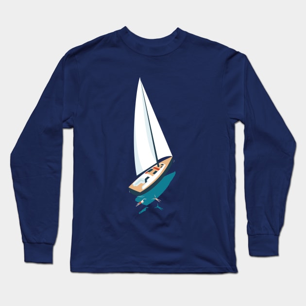 boat Long Sleeve T-Shirt by marcvaello